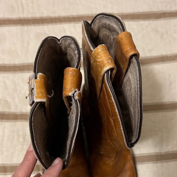 Women’s Vintage Frye Tan Leather Western Boots Size 9B - Picture 6 of 8